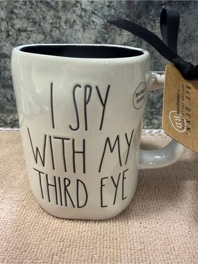 NWT Rae Dunn "I Spy With My Third Eye" Double-Sided Halloween Mug | 16 oz